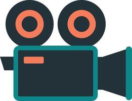 movie camera illustration in minimal style vector