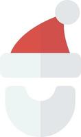 Santa Claus face illustration in minimal style vector