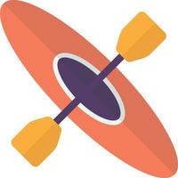 kayak from top view illustration in minimal style vector