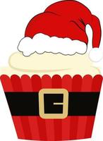 Christmas cupcake Vector