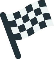 racing car flag illustration in minimal style vector