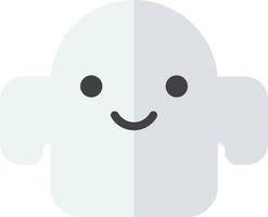 cute ghost illustration in minimal style vector