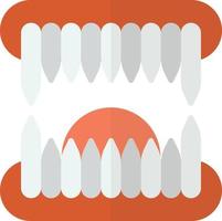 ilustración de boca de vampiro en estilo minimalista vector