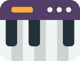 mini ilustración de teclado de piano en estilo minimalista vector