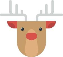 reindeer face illustration in minimal style vector
