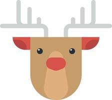 reindeer face illustration in minimal style vector