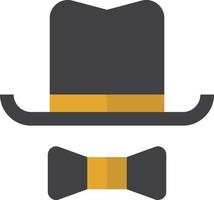 top hat with bow illustration in minimal style vector