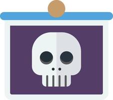 skull x ray illustration in minimal style vector