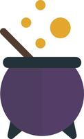 Witch Cauldron illustration in minimal style vector