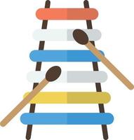 xylophone illustration in minimal style vector