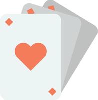 heart shaped playing cards illustration in minimal style vector