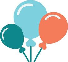 balloons for party illustration in minimal style vector