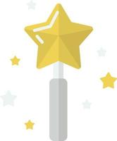 Star wand illustration in minimal style vector