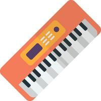 mini ilustración de teclado de piano en estilo minimalista vector