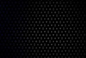 Dark black vector layout with elements of cards.