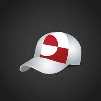 Greenland Flag on Cap vector