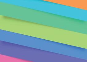 3d Layered Stripes Colorful Background vector