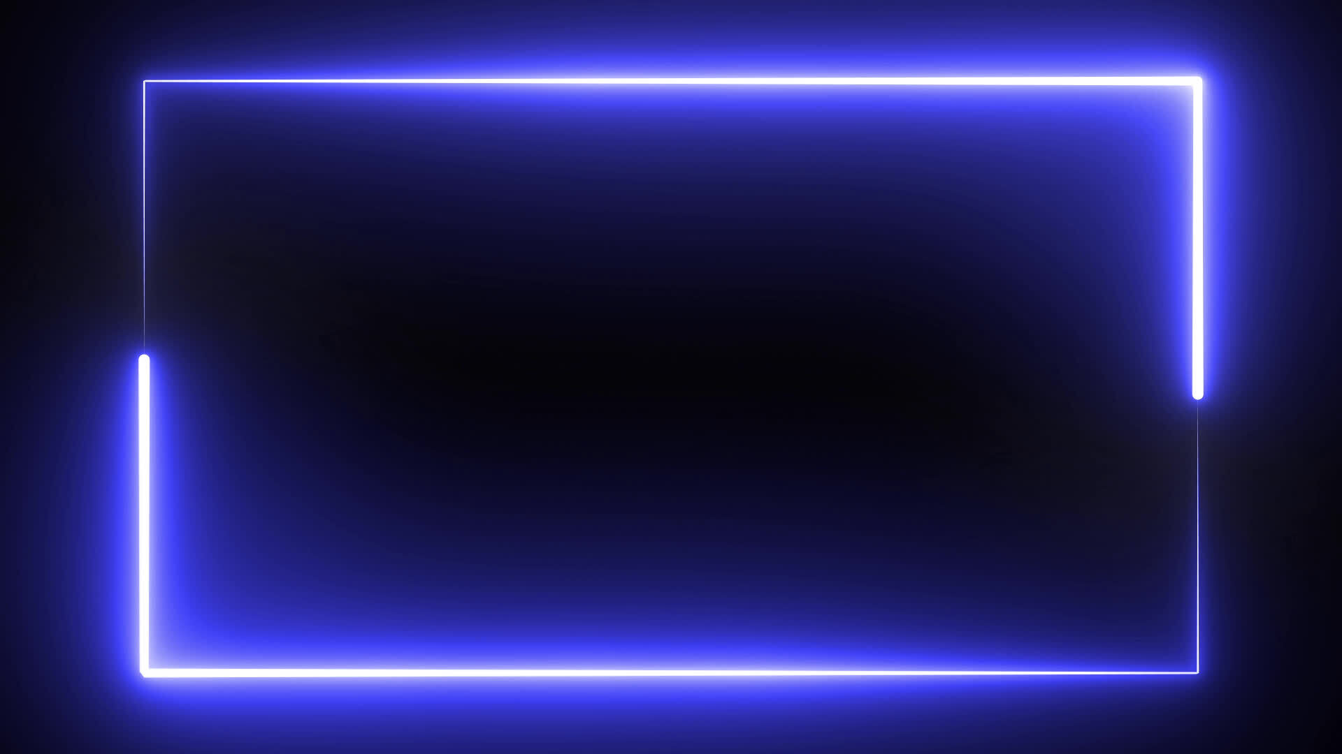 square light blue neon light frame on black background 12963245 Stock Video at