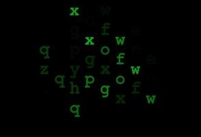 cubierta de vector verde oscuro con símbolos en inglés.