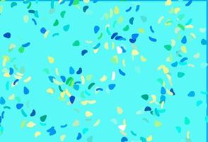 Light Blue, Yellow vector pattern with chaotic shapes.