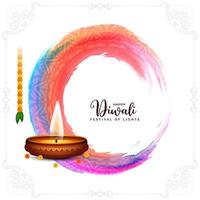 Happy Diwali Hindu traditional festival celebration decorative background design vector