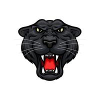 Panther roaring head muzzle vector mascot icon