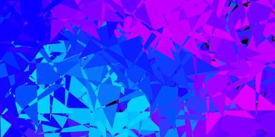 Light pink, blue vector backdrop with triangles, lines.