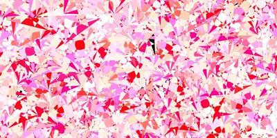 Dark Pink vector background with triangles.