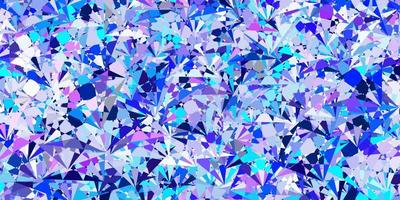 Light Pink, Blue vector pattern with polygonal shapes.