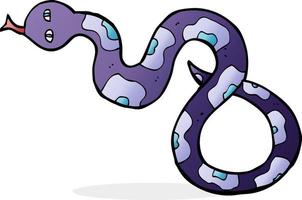 doodle character cartoon snake vector