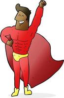 doodle character cartoon superhero vector