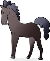 doodle character cartoon horse vector