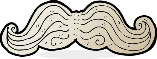 doodle cartoon mustache vector