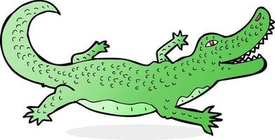 doodle character cartoon crocodile vector