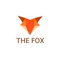 Template logo abstract head fox polygon design vector