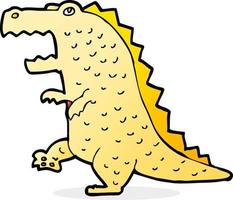 garabato, carácter, caricatura, dinosaurio vector