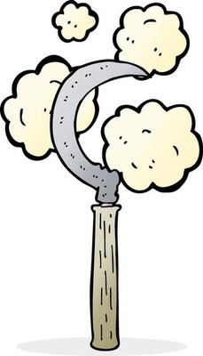 doodle cartoon sickle