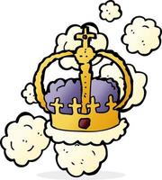 doodle cartoon crown vector