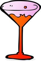 doodle cartoon cocktail vector