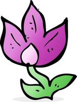 doodle cartoon flower vector