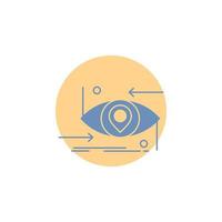 Advanced. future. gen. science. technology. eye Glyph Icon. vector