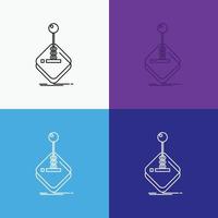 arcade. game. gaming. joystick. stick Icon Over Various Background. Line style design. designed for web and app. Eps 10 vector illustration