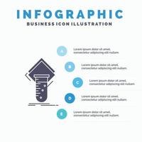 Chemistry. lab. study. test. testing Infographics Template for Website and Presentation. GLyph Gray icon with Blue infographic style vector illustration.