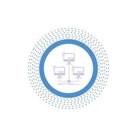 database. distributed. connection. network. computer Glyph Icon. Vector isolated illustration