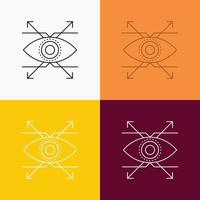 Business. eye. look. vision Icon Over Various Background. Line style design. designed for web and app. Eps 10 vector illustration