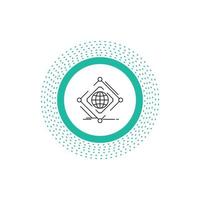 Complex. global. internet. net. web Line Icon. Vector isolated illustration