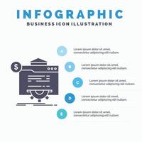 seo. progress. globe. technology. website Infographics Template for Website and Presentation. GLyph Gray icon with Blue infographic style vector illustration.