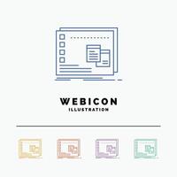 Window. Mac. operational. os. program 5 Color Line Web Icon Template isolated on white. Vector illustration