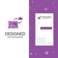 Business Logo for sync. processing. data. dashboard. arrows. Vertical Purple Business .Visiting Card template. Creative background vector illustration