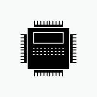 Processor. Hardware. Computer. PC. Technology Glyph Icon. Vector isolated illustration
